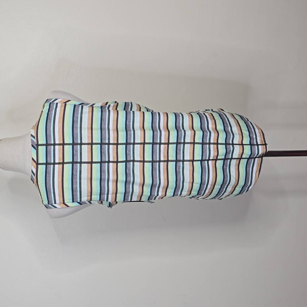 NEW Title Nine Vibe Tank Top - Hanalei Stripe Print L - Picture 2 of 5